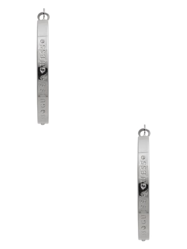 Guess silver earrings sales