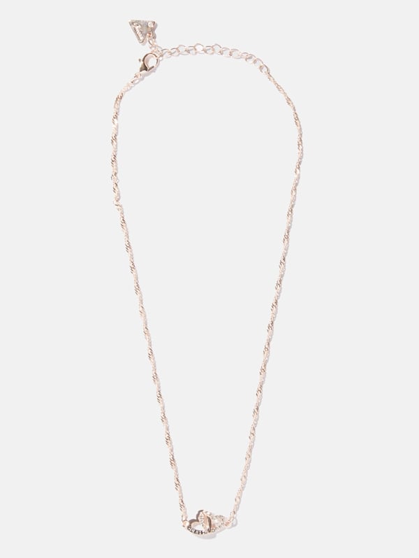 Guess necklace rose gold sales