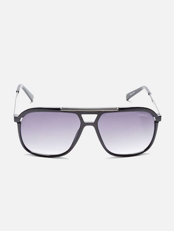 Factory Oversized Navigator Sunglasses Black