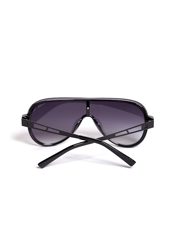 Black rimless aviator sunglasses outlet