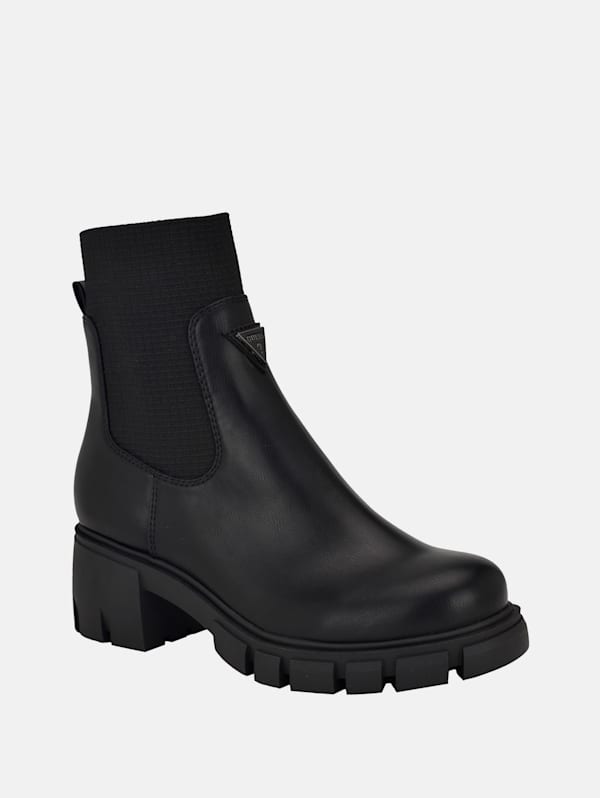 Factory Ariena Slip on Chelsea Booties Black 8