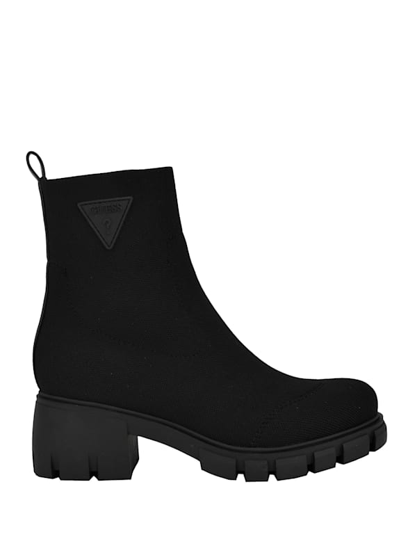 Factory Arsan Knit Chelsea Booties Black 5.5