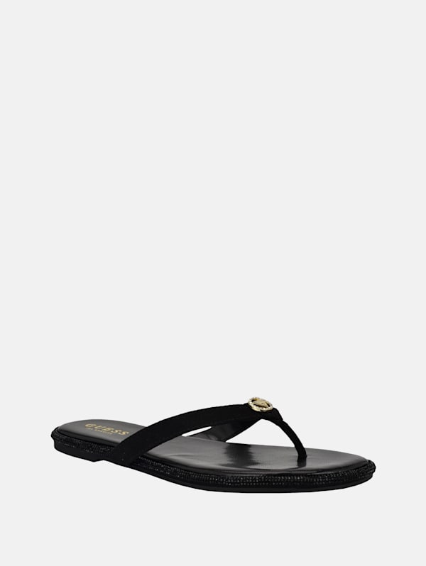 Factory Barenn Bling Slide Sandals Black 6