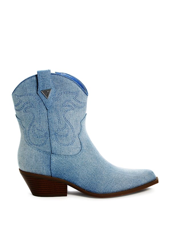 Daleton Denim Cowboy Booties GUESS Factory Ca