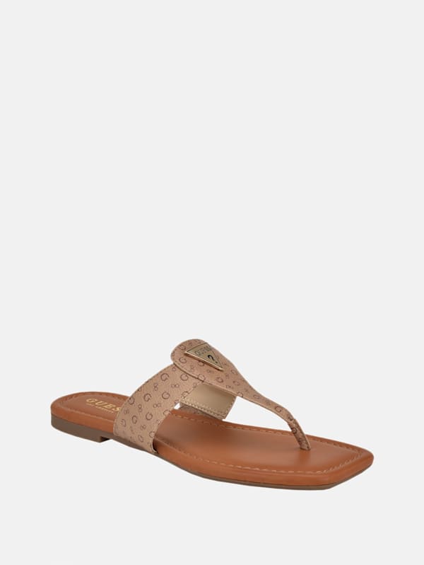 Factory Faith Thong Sandals Brown 5