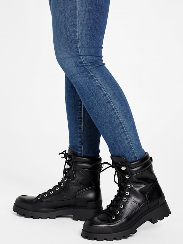 Flirra Quilted Hiker Boots GUESS Factory