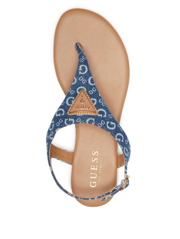 Factory Jerrah T strap Sandals Blue 6