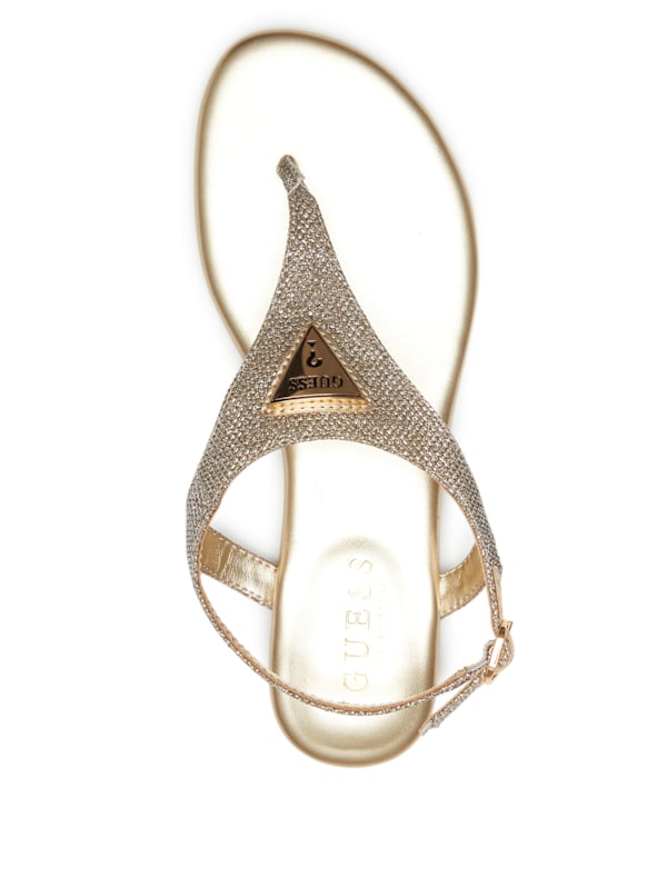 Factory Jerrah T strap Sandals Gold 9