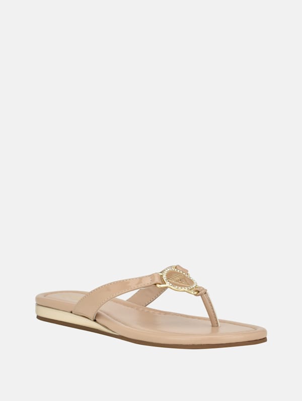 Justy Bling Flip Flop Sandals GUESS Factory