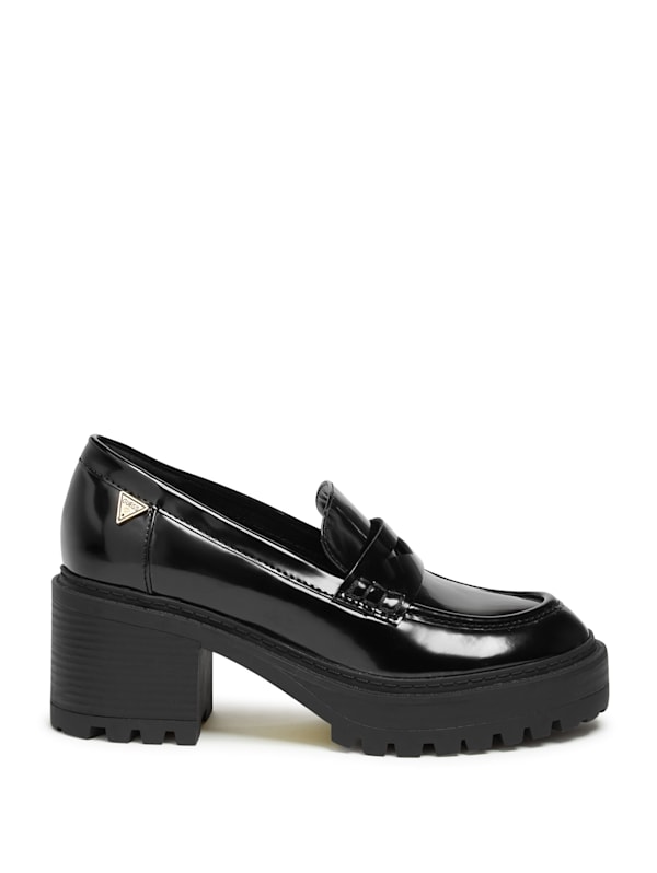 Black guess loafers sales
