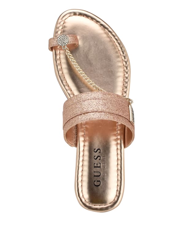 Rose gold guess sandals new arrivals