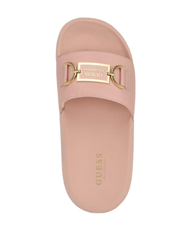 Pure Satin Pool Slides GUESS Factory