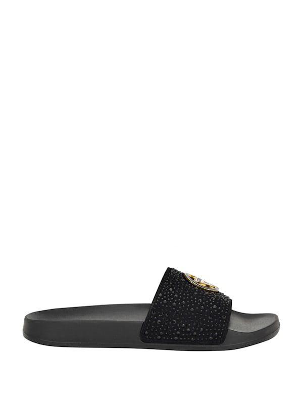 Factory Sillia Pool Slides Black 6