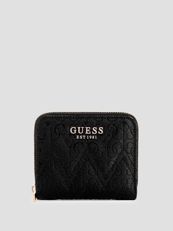 GUESS Adelard Small Zip around Wallet Black One Size
