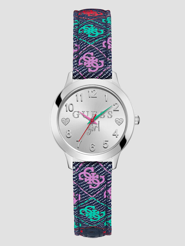 Denim guess watch outlet