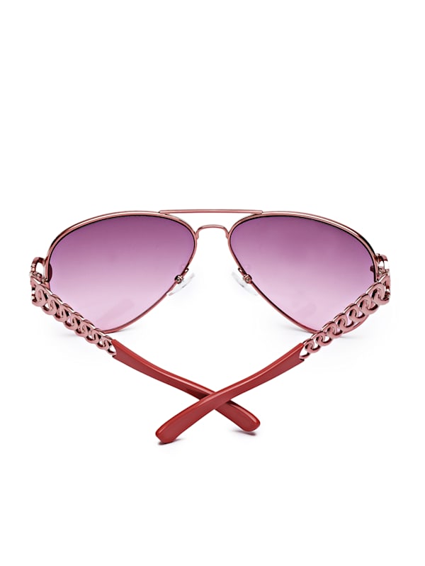 Guess ladies aviator sunglasses clearance