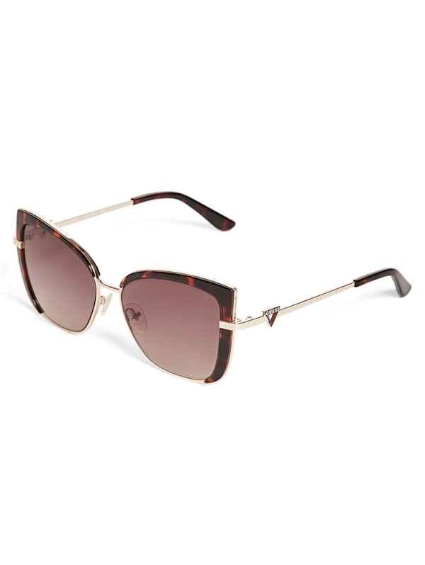 Guess Gafas de sol - shiny beige / brown mirror/beige 