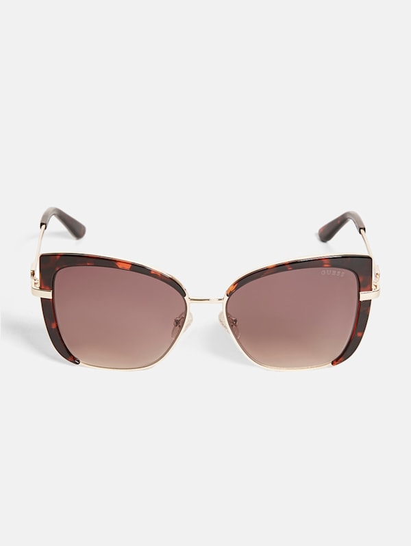 Guess Gradient Cat Eye Sunglasses in Black