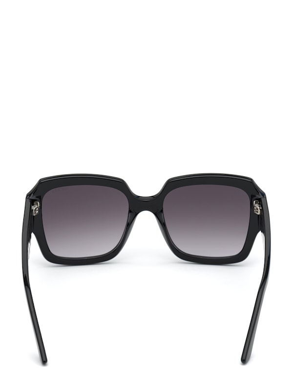 Factory Oversized Plastic Butterfly Sunglasses - Black