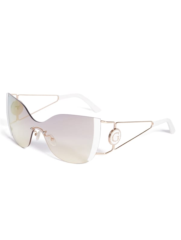 Mirrored Rimless Cateye Sunglasses GUESS