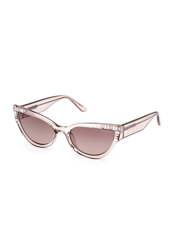 Plastic Cat Eye Stone Sunglasses GUESS