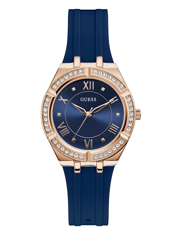 Blue and rose gold guess watch shop