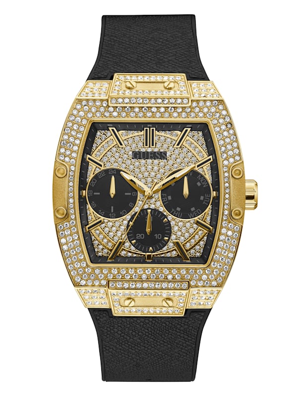 Guess watch black and gold discount
