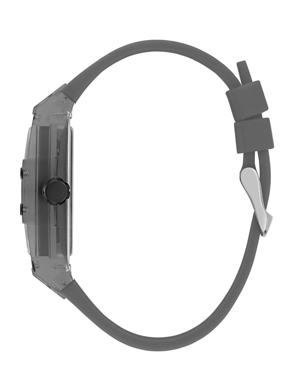 Gray Plastic and Silicone Multifunction Watch GUESS Canada