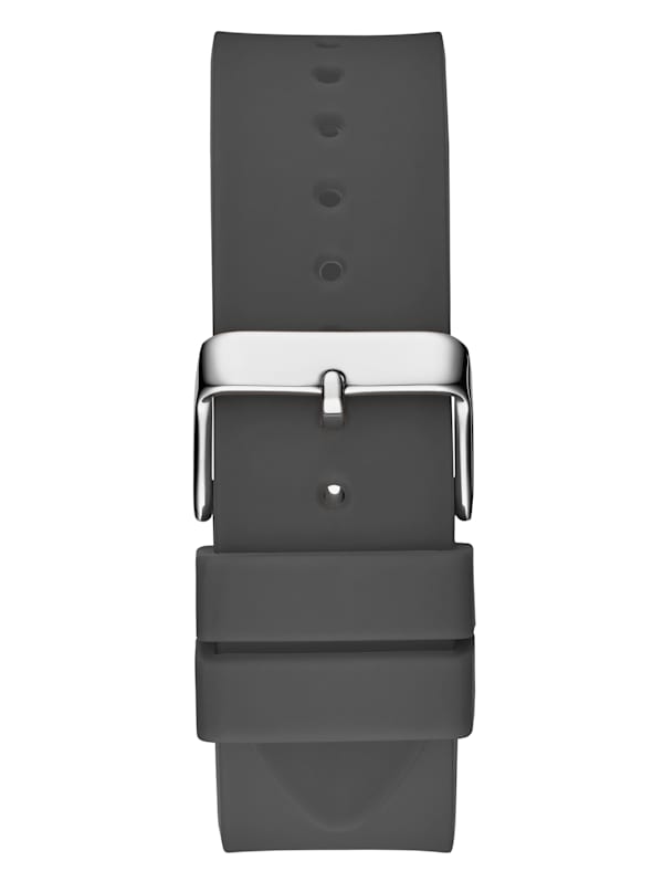 Gray Plastic and Silicone Multifunction Watch GUESS