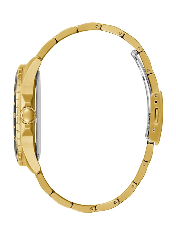Gold Tone and Black Sport Watch GUESS Canada