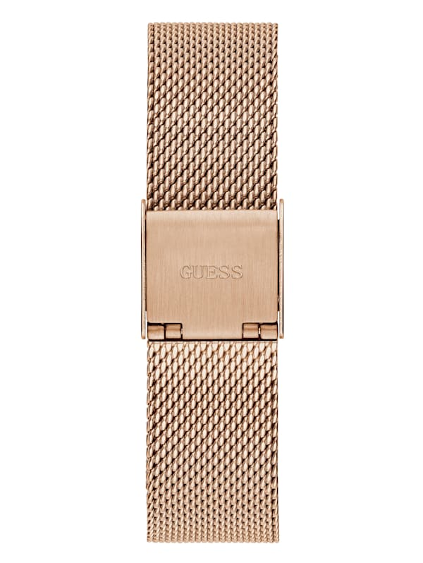 Rose Gold Tone Mesh Analog Watch GUESS
