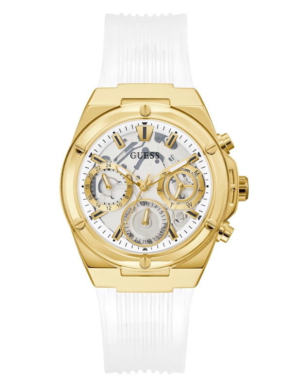 Guess white and gold watch shop