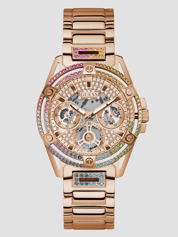 Rose Gold Tone Multifunction Watch