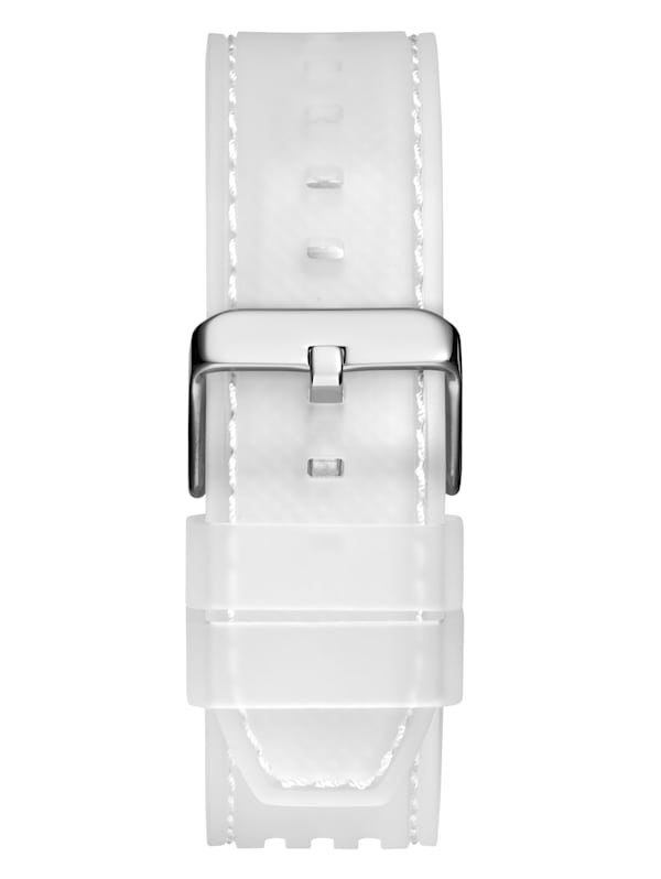 Guess white leather watch store