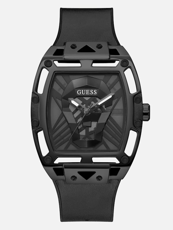 Black Analog Cutout Watch