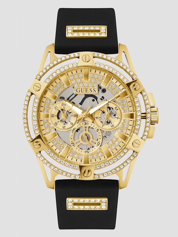 Guess black watch clearance