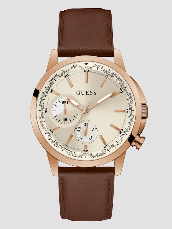 Guess watches leather clearance