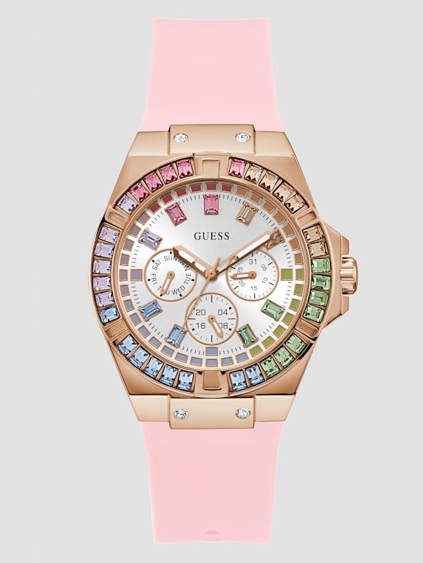 Pink on sale guess watch