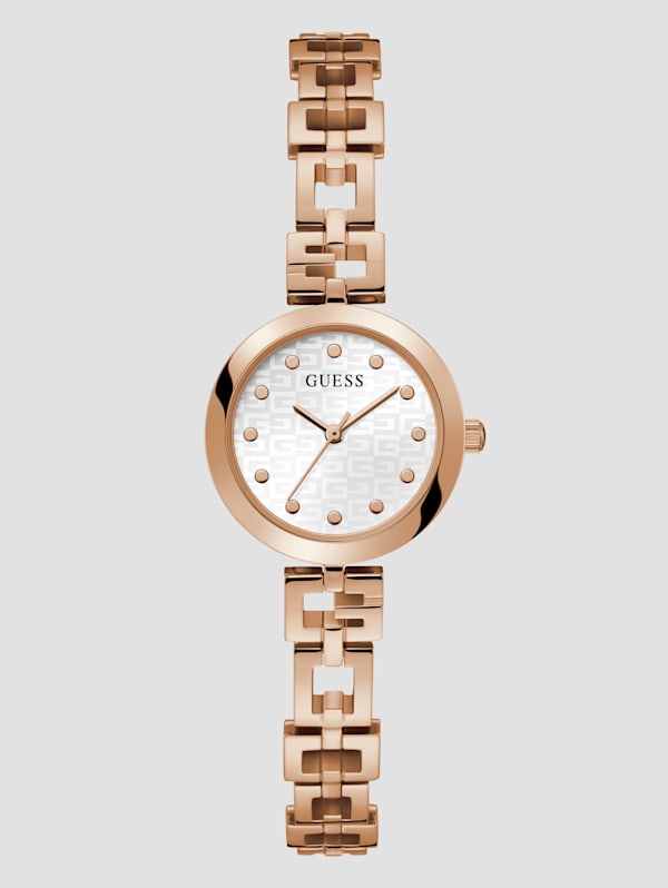 Rose Gold Tone G Logo Analog Watch GUESS Canada