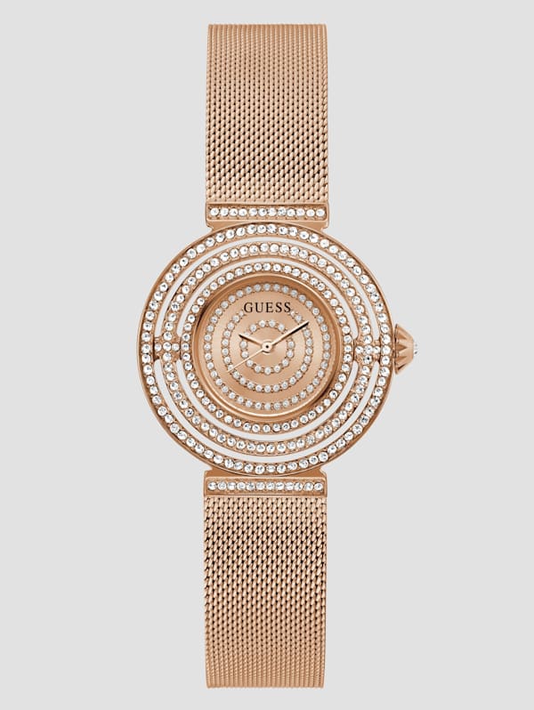 Guess watch sales rose gold