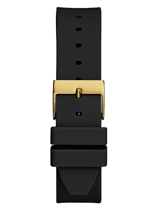 GUESS Black Leather Quattro G Logo Strap For Apple Watch