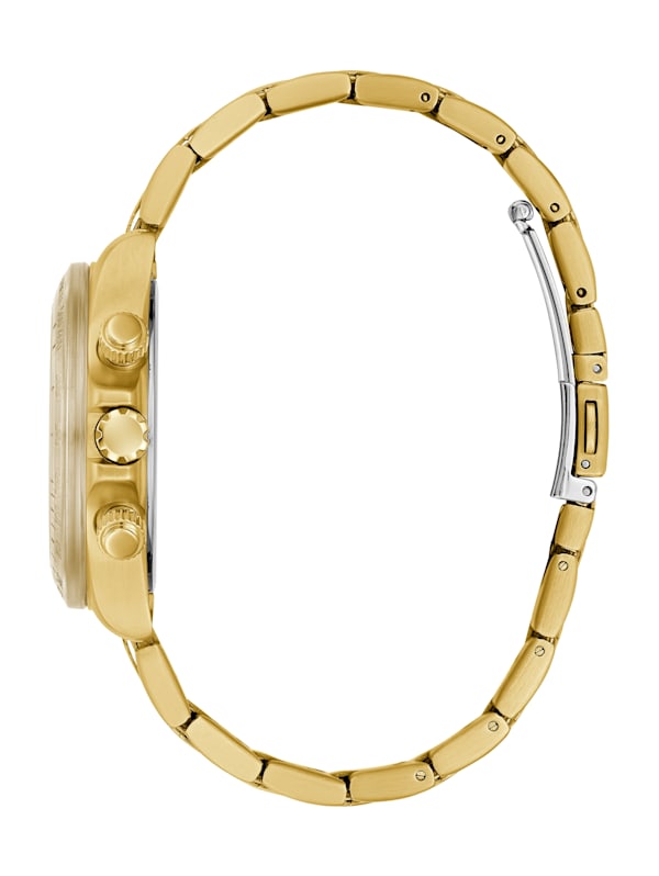 Gold Tone Chronograph Watch GUESS
