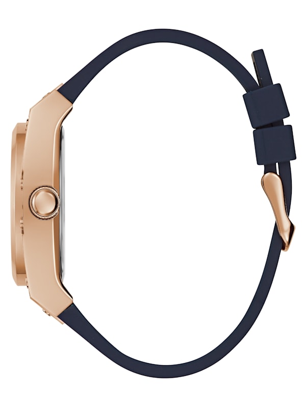Guess blue on sale and gold watch
