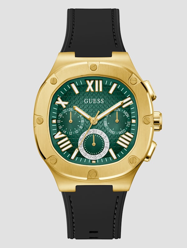 Gold Tone Translucent Dial Multifunction Watch GUESS Canada