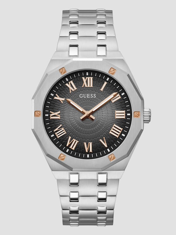 Guess silver tone watch sale