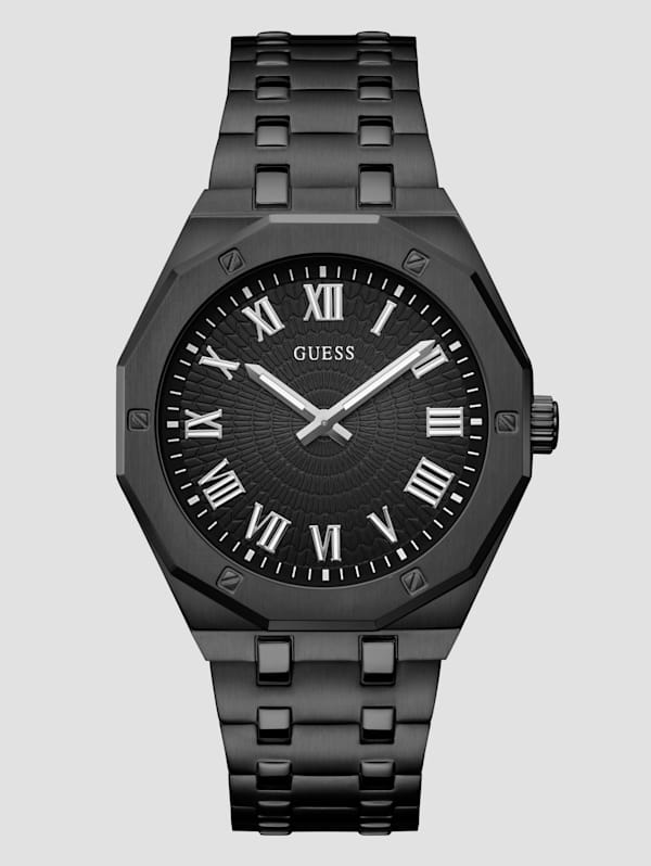Black Sunburst Analog Watch GUESS Canada