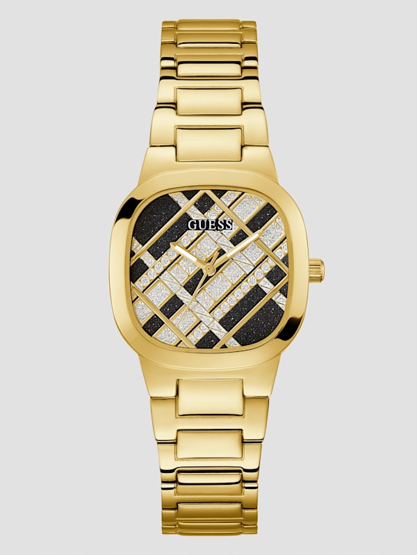 Clash Gold Tone Analog Watch GUESS