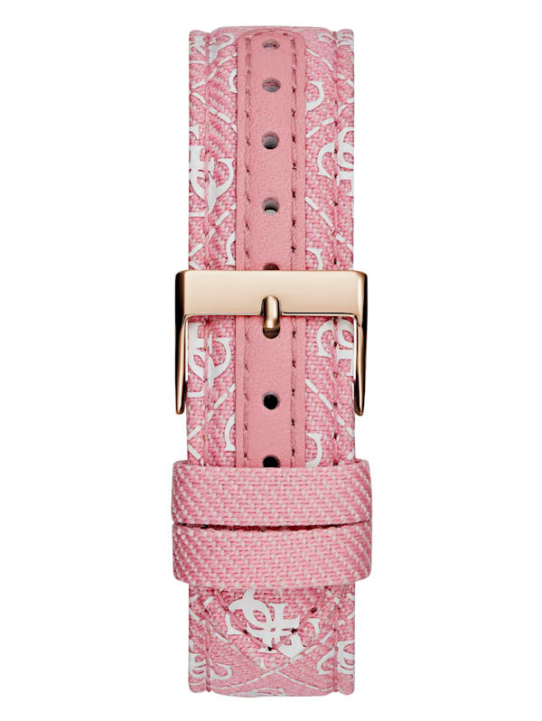 Guess watch pink leather strap hotsell