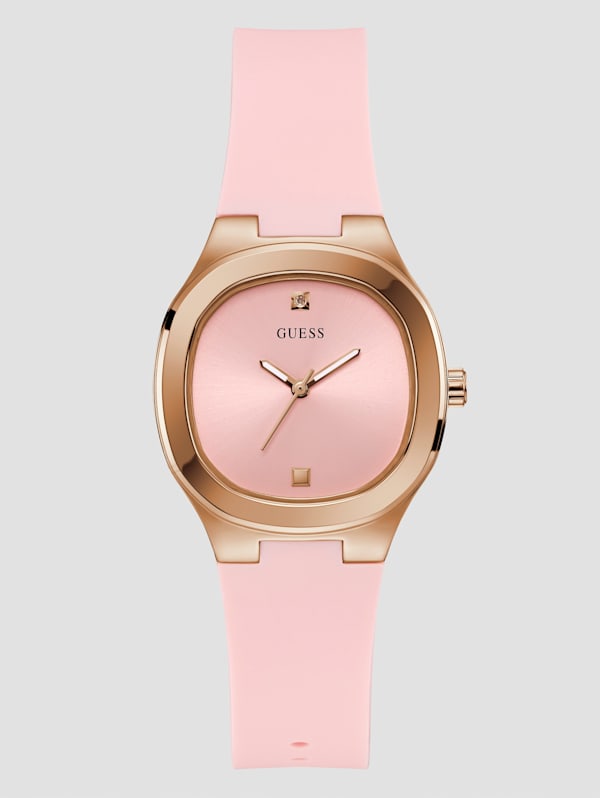 Pink Analog Silicon Watch GUESS Canada