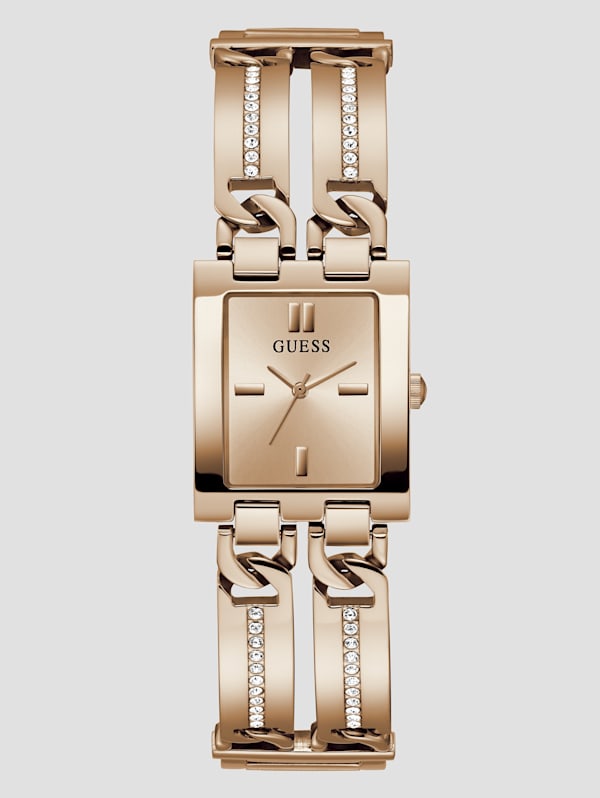 Rose gold guess watch ladies 2025